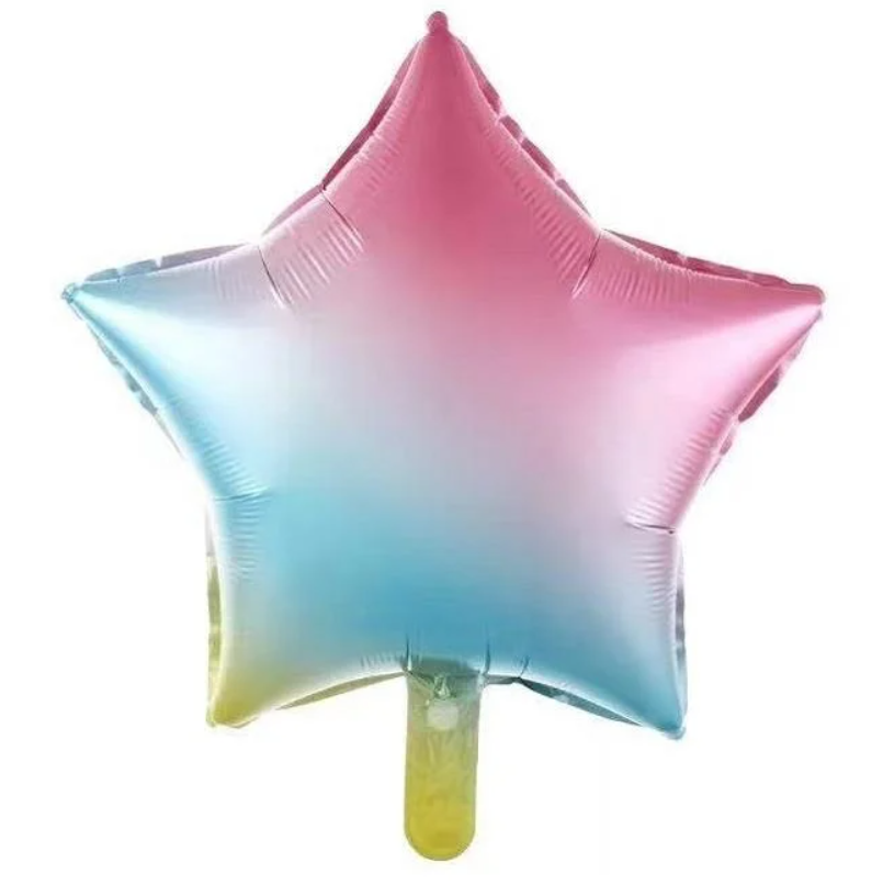 Yıldız Folyo Balon Gökkuşağı 18 INÇ